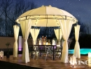 Pavillon Lavo LED Partyzelt Beige  350cm Gartenzelt