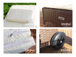 Polyrattan Gartenliege - Relax schwarz