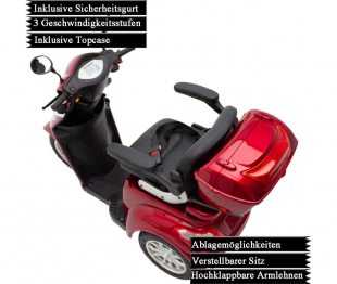 Elektromobil Eco Engel 501 Rot, 1000 Watt  Dreirad, 25 km/h