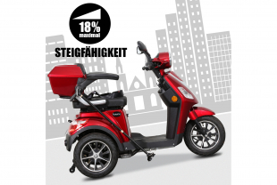 Rolektro E-Trike 25 V.2 Blei-Gel, Rot, 25 km/h