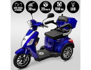 Rolektro, E-Trike 25 V.3 Lithium Akku, Blau 1000 Watt