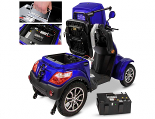 Rolektro E-Quad 25 V.3 Lithium, Blau, 1000 Watt
