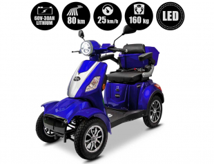 Rolektro E-Quad 25 V.3 Lithium, Blau, 1000 Watt