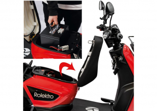 Rolektro E-Carrier 25 V.3 Lithium, Rot, mit XXL-Koffer, 25 km/h, 1000 Watt