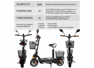 Rolektro E-Joy 20 Blei-Gel, Schwarz, 20 km/h