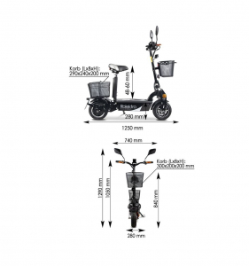 Rolektro E-Joy 20 Blei-Gel, Schwarz, 20 km/h