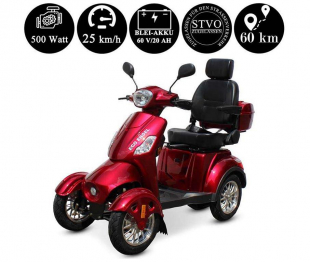 Elektromobil ECO ENGEL 520 Rot Elektromagnetische Bremse