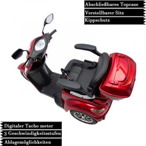 Senioren Roller Eco Engel 500 Rot 1000 Watt, 25 km/h