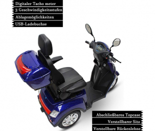 Eco Engel 504 Blau 20 Ah Lithium Akku Herausnehmbar, 25 km/h