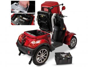 Rolektro E-Quad 25 V.3 Lithium Akku, Rot 1000 Watt