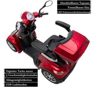 ECO ENGEL 510 Rot, 25 km/h 20 Ah Li-Io Akku Herausnehmbar