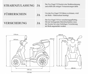 ECO ENGEL 510 Blau, 25 km/h 20 Ah Li-Io Akku Herausnehmbar