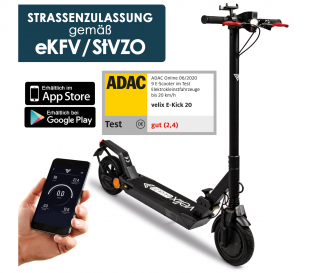 Velix E-Kick 20, V.2021, Elektrokleinstroller nach EkFV