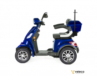 VELECO FASTER Seniorenmobil 4-Rad, 1000W, 12 km/h, Blau