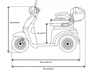 VELECO CRISTAL Elektromobil 12 km/h, Wei