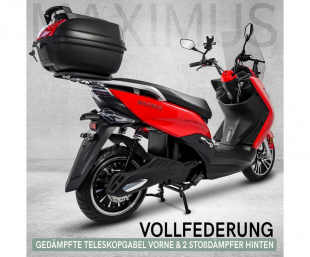 Maximus, E-Scooter MX2, 45 km/h, 2x Lithium Akkus, 3000 Watt