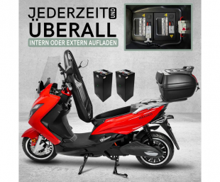 Maximus, E-Scooter MX2, 45 km/h, 2x Lithium Akkus, 3000 Watt