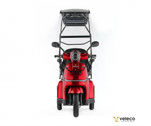 VELECO Turris mit Dach, Rot, 3 rad, 800W, 12 km/h