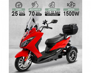 Elektroroller Maximus, 3-Rad E-Mobil MX3-25 km/h, Lithium Akku