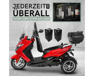 Maximus, 3-Rad Elektromobil MX3-25 - 25 km/h, 2 x Lithium Akku
