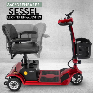 Rolektro, E-Trike 6, Rot, 24V-20Ah Bleigel Akku, 300W faltbar