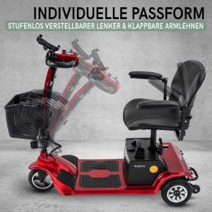 Rolektro, E-Trike 6, Rot, 24V-20Ah Bleigel Akku, 300W faltbar