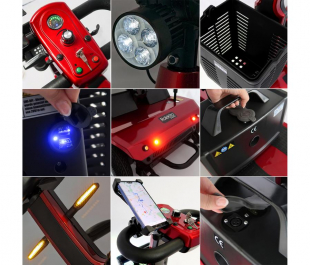 Rolektro, E-Trike 6, Rot, 24V-20Ah Bleigel Akku, 300W faltbar