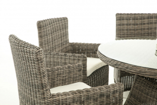 Polyrattan Sitzgruppe Larino 5mm grau-meliert