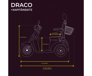 Veleco DRACO Seniorenmobil mit Kapitnssitz 12 km/h