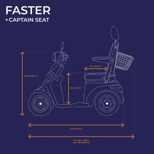 Veleco FASTER Elektromobil mit Kapitnssitz, Schwarz