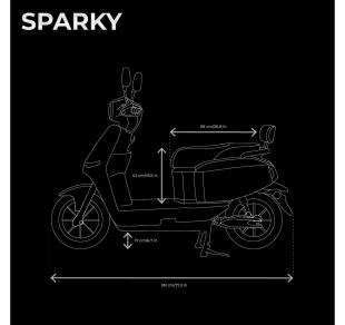 Veleco Sparky Elektromoped 2000W, 45 km/h, Wei