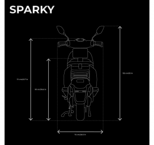 Veleco Sparky Elektromoped 2000W, 45 km/h, Wei