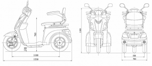 Elektromobil VITA CARE 1000, 25 km/h Seniorenmobil