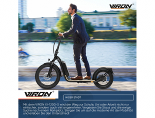 Viron E-Scooter XI-1200-S mit ABE Straenzulassung, 20Ah Elektroroller