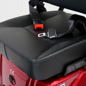Elektromobil Dreirad mit Dach und Wetterschutz, Lithium-Akku, Rot