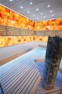 Sauna TS 4065 Steintowerofen, Salzwand, 220x220cm