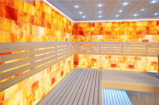 Sauna TS 4064 Steintowerofen, Salzwand, 200x200cm