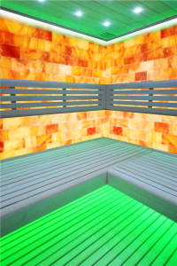 Sauna TS 4064 Steintowerofen, Salzwand, 200x200cm