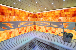 Sauna TS 4024 Bio-Kombiofen, Salzwand, 200x200cm