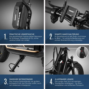 E-Scooter 1500-EEC 45km/h mit ABE Elektroroller Max Range