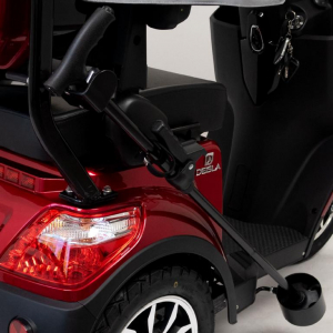 Deisla DS3-15 Dreirad mit Dach und Wetterschutz, Lithium-Akku, Rot, 15 km/h