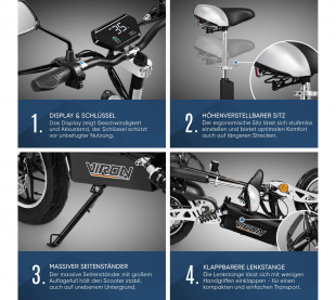 E-Scooter 1000W VR-1500-EEC mit Straenzulassung ABE