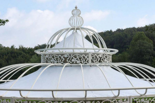 Dach fr Luxus Pavillon Romantik wei