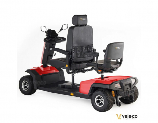 Veleco Sharpy TWIN Rot, Doppelsitz 1400 W, 18km/h