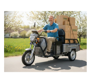 E-Mobil Cargo Plus 25/45 km/h, 72V/20 Ah Blei-Gel-Akku
