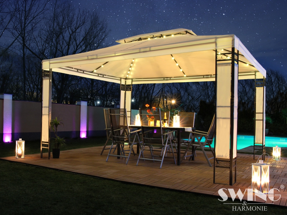 Garten Pavillon Milano 3x4m Pavillion Solar