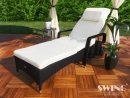 Polyrattan Gartenliege - Relax schwarz