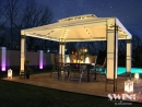 LED- Pavillon 3x4m Milano, 3x4m Pavillion Solar Beleuchtung Gartenzelt