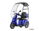 VELECO Turris mit Dach, Blau, 3 rad, 800W, 12 km/h