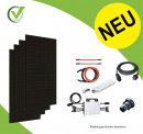 Balkonkraftwerk Set 1600 Wp +DTU Datenlogger HM-1500 Wechselrichter Full Black JA Solar